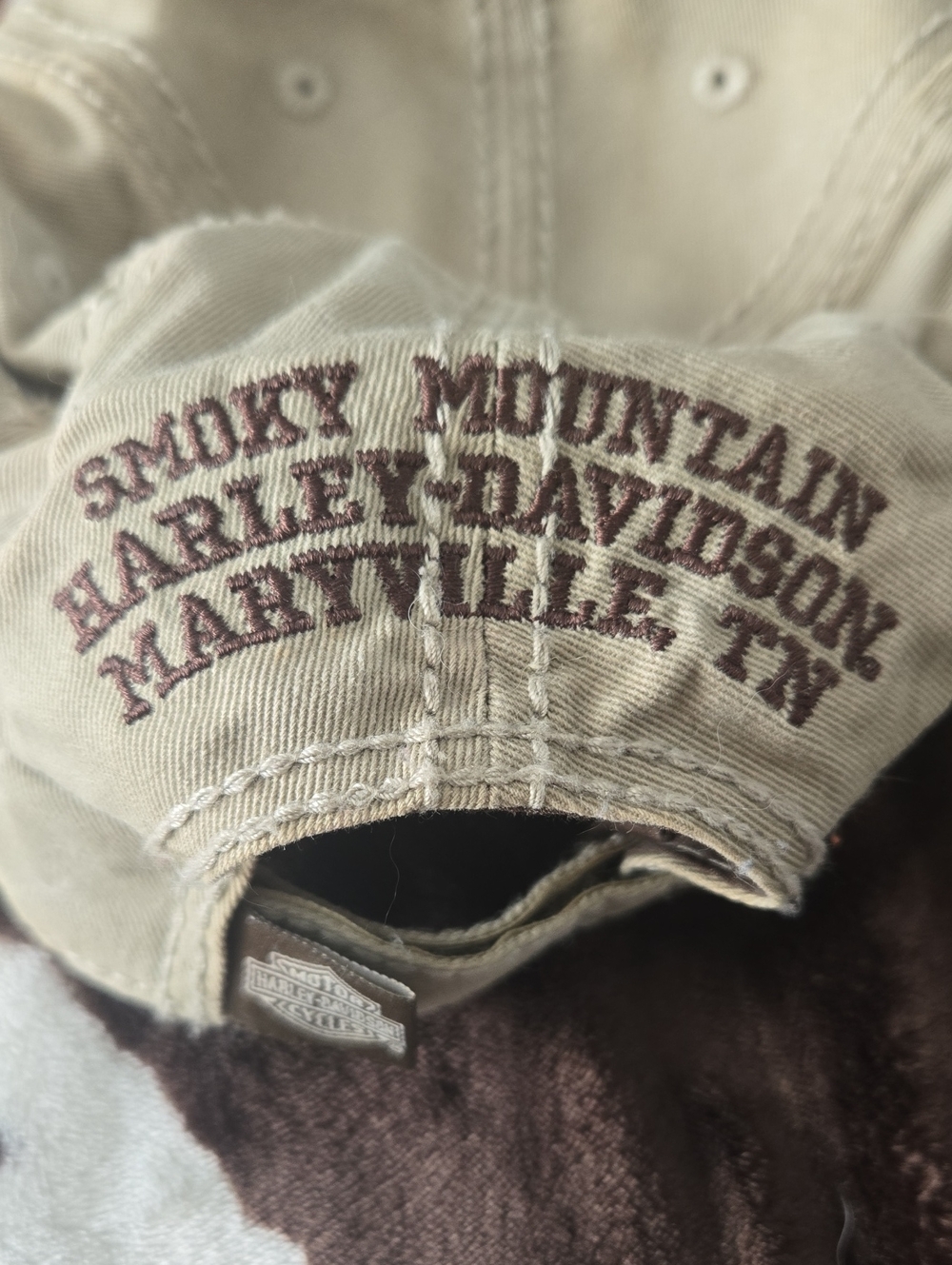 Vintage Harley-Davidson Khaki Hat with  Embroidery